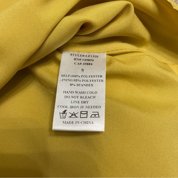 NWT sage The Label Dusty Gold Satin Mini Slip Dress Spaghetti Straps Lined Sz S - Picture 9 of 12